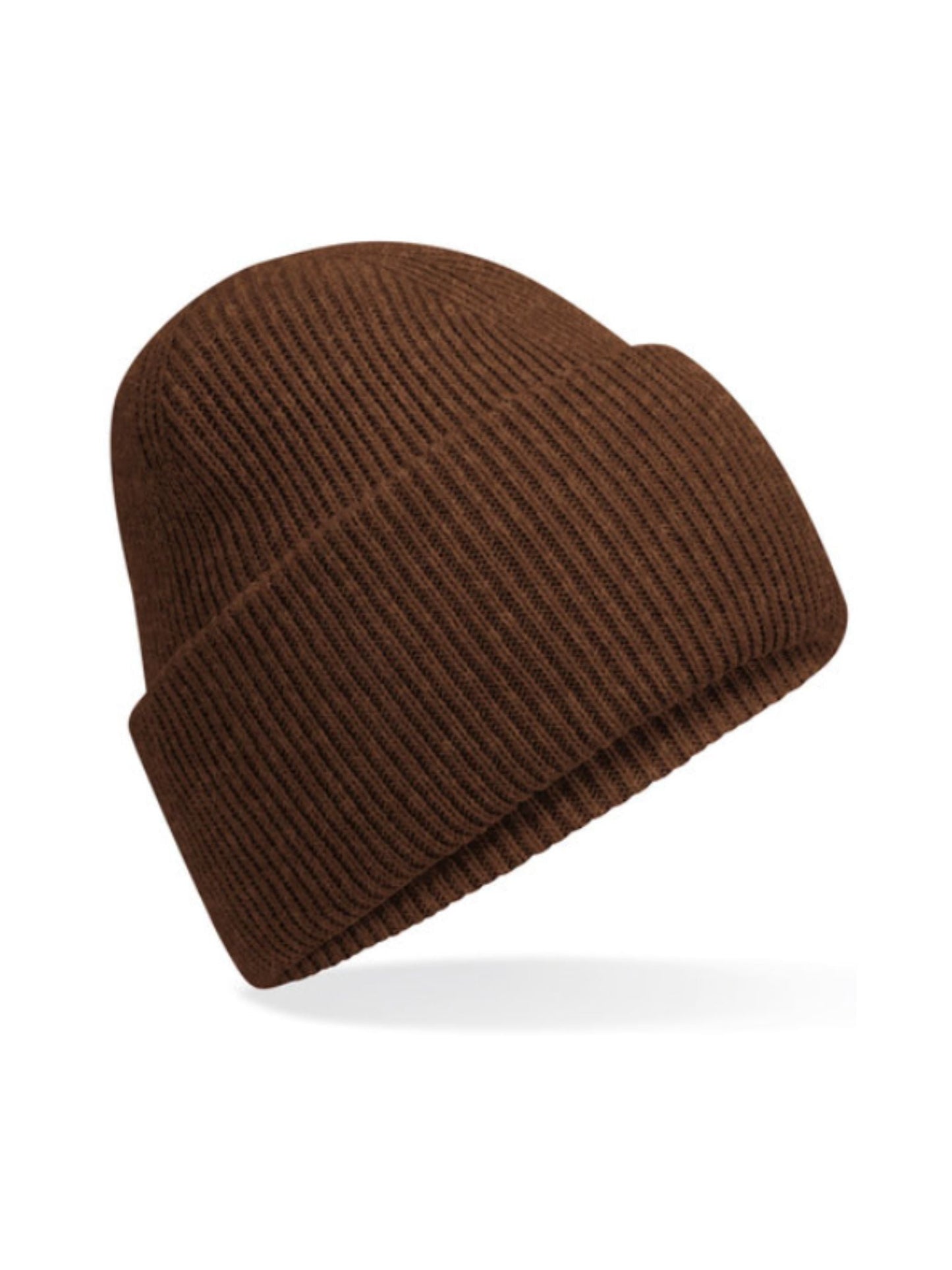 Miękka czapka zimowa z haftem Onesize - SAMIRA - Walnut
