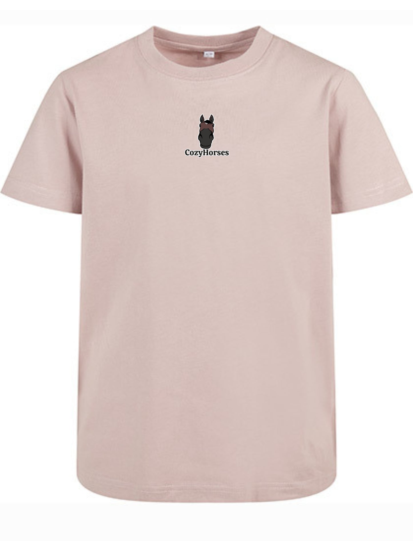 Bawełniana koszulka dla Dzieci z haftem "cozy horses" - HORSEY - Dusk Rose