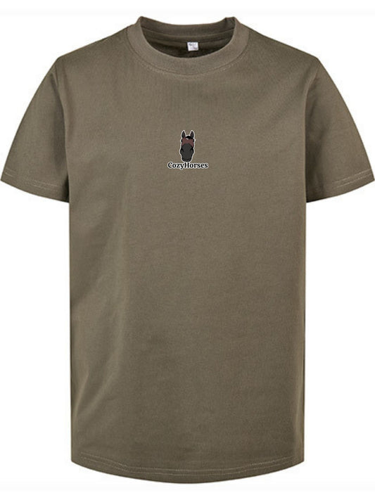 Koszulka dla Dzieci - CozyHorses - Olive
