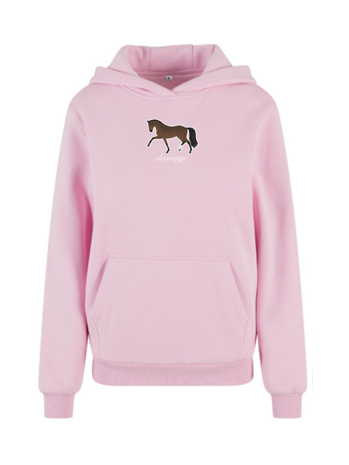 Miękka bluza z haftem "DRESSAGE" dla Koniary Oversize - COZY - Soft Pink