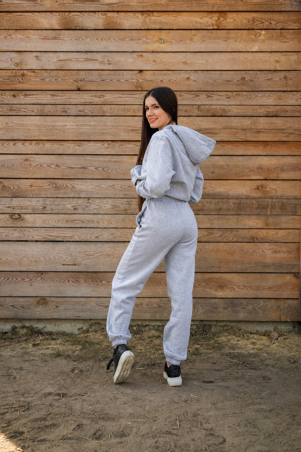 Cozy Spodnie Dresowe dla Koniary - Horse Mom - Heather Grey