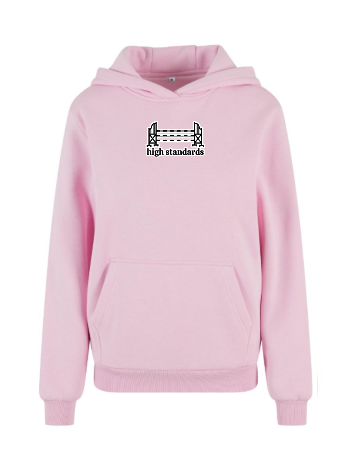 Miękka bluza z haftem "HIGH STANDARDS" dla Koniary Oversize - COZY - Soft Pink