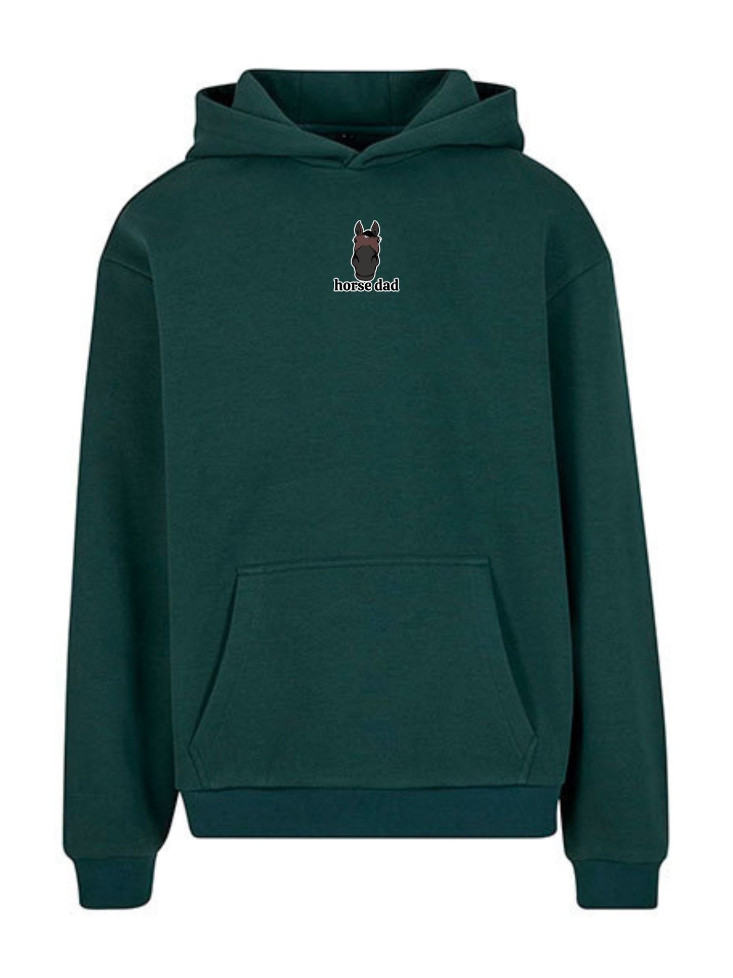 Cozy Bluza dla Koniarza - Horse Dad Oversize - Bottle Green