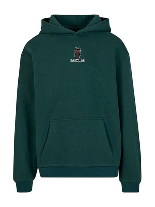 Cozy Bluza dla Koniarza - Horse Dad Oversize - Bottle Green