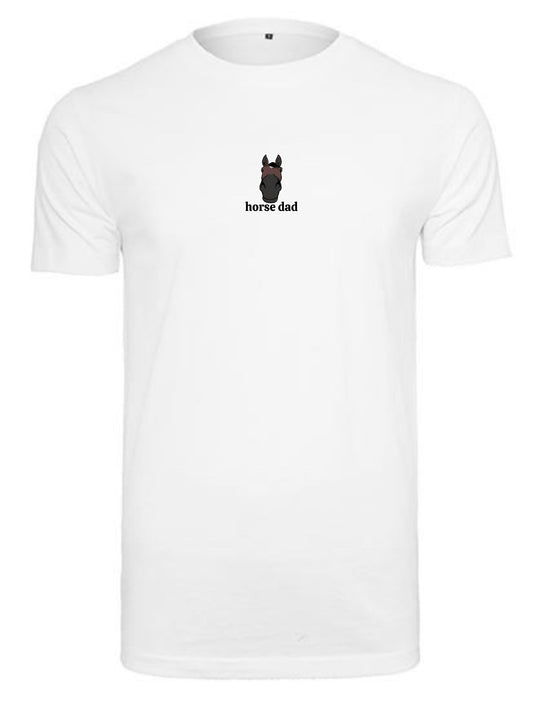 Koszulka - Horse Dad Round Neck - White