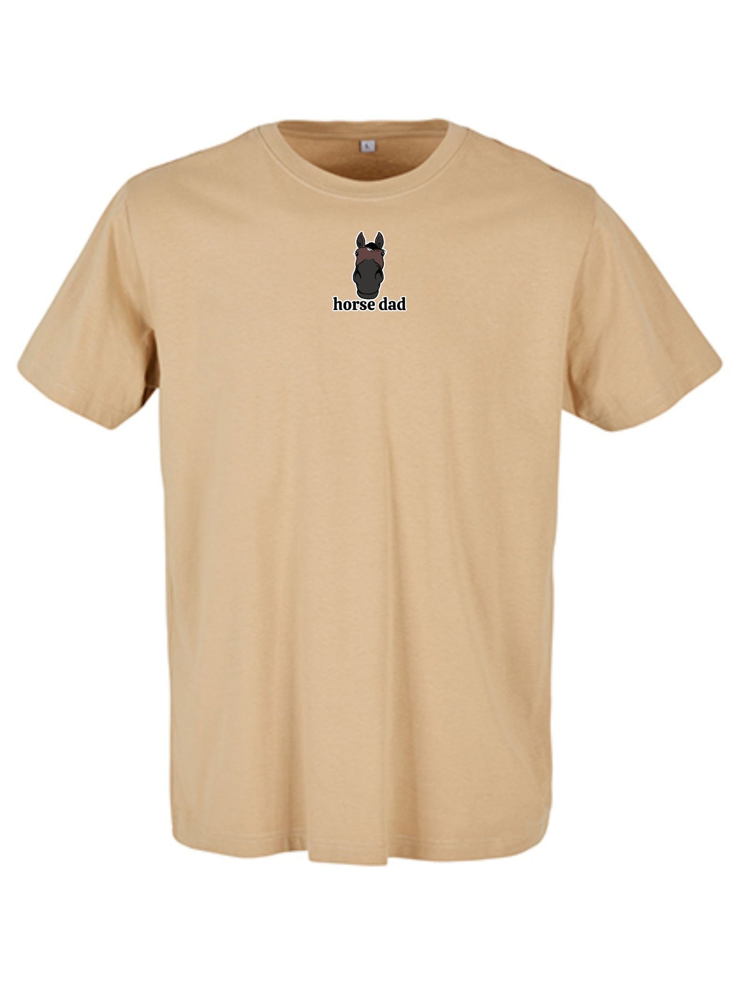 Koszulka - Horse Dad Round Neck - Beige