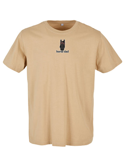 Koszulka - Horse Dad Round Neck - Beige