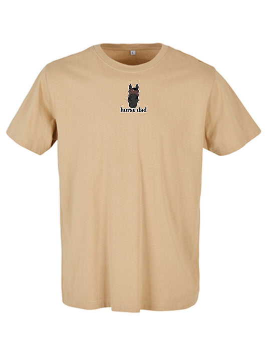 Koszulka - Horse Dad Round Neck - Beige