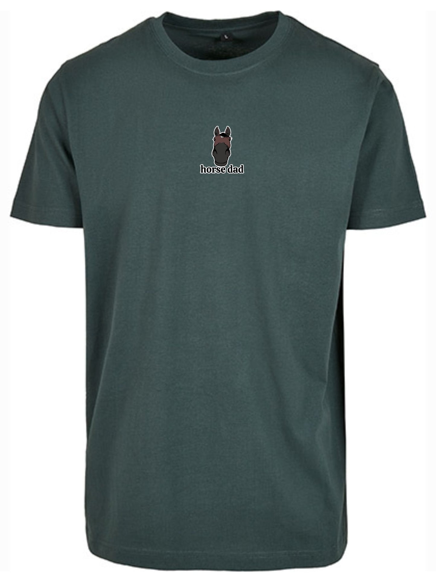 Koszulka - Horse Dad Round Neck - Bottle Green