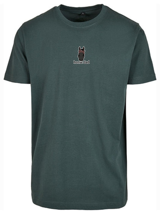 Koszulka - Horse Dad Round Neck - Bottle Green