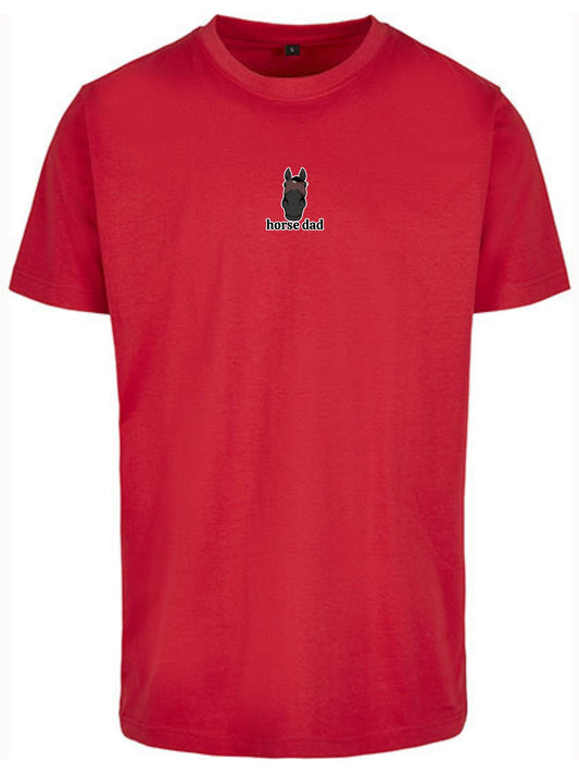 Koszulka - Horse Dad Round Neck - City Red