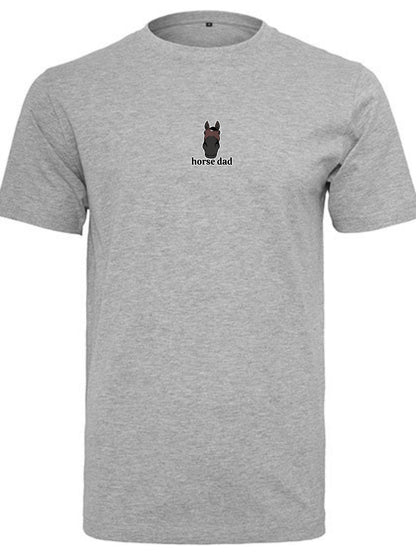 Koszulka - Horse Dad Round Neck - Heather Grey