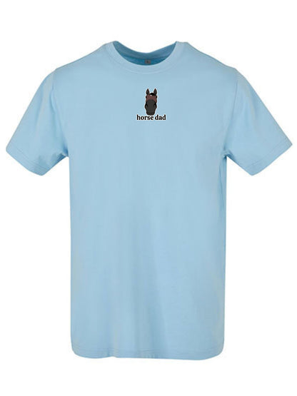 Koszulka - Horse Dad Round Neck - Heaven Blue