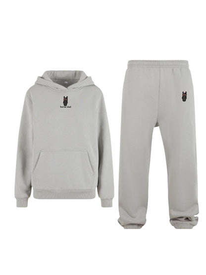 Cozy Komplet Dresowy Dla Koniarza - Horse Dad Oversize - Light Asphalt