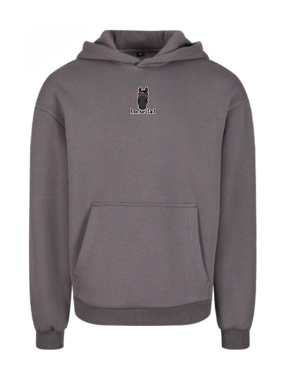 Miękka bluza z haftem "horse dad" dla Koniarza Oversize - COZY - Magnet