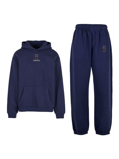 Cozy Komplet Dresowy Dla Koniarza - Horse Dad Oversize - Navy
