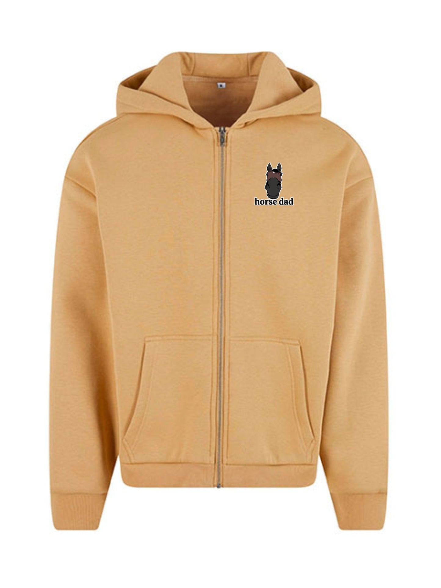 Cozy Rozpinana Bluza dla Koniarza - Horse Dad Oversize - Beige