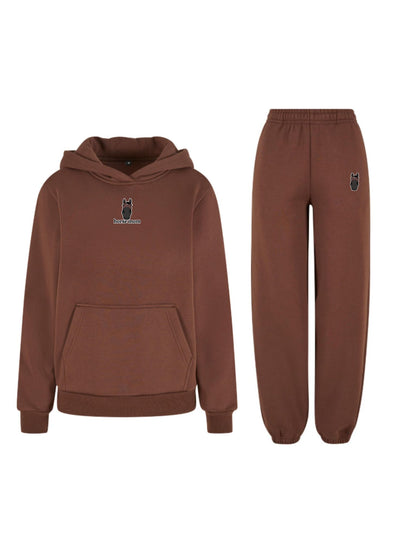 Cozy Komplet Dresowy Dla Koniary - Horse Mom Oversize - Chocolate Brown