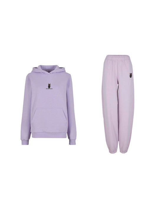 Cozy Komplet Dresowy Dla Koniary - Horse Mom Oversize - Lilac