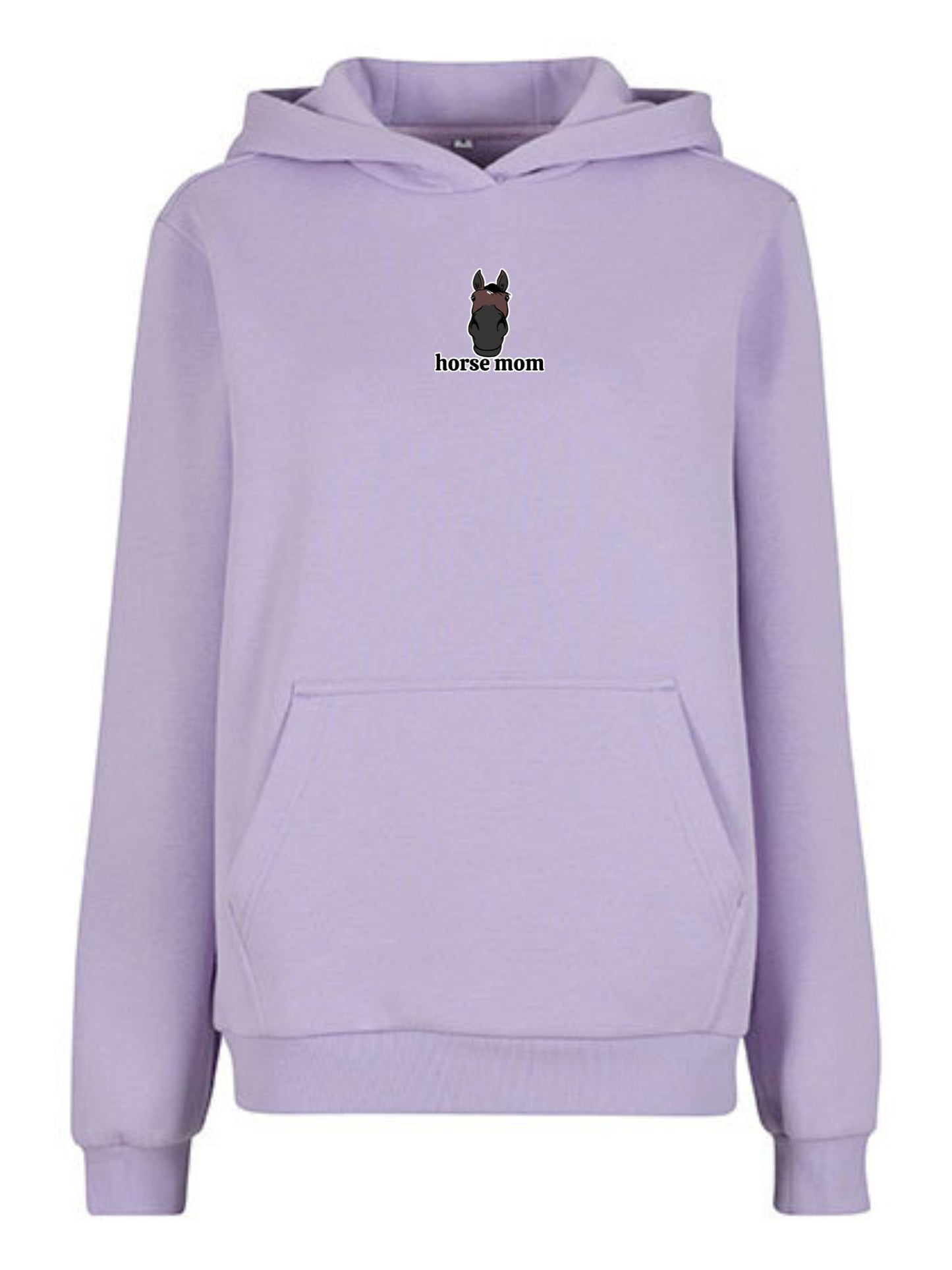 Miękka bluza z haftem "horse mom" dla Koniary Oversize - COZY - Lilac