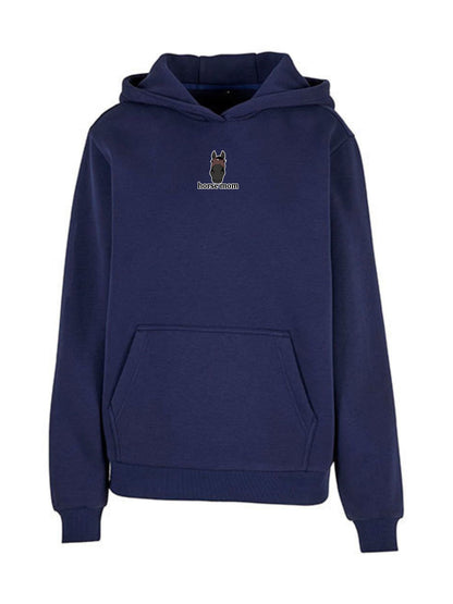 Miękka bluza z haftem "horse mom" dla Koniary Oversize - COZY - Navy