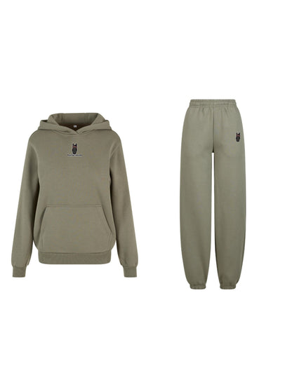 Cozy Komplet Dresowy Dla Koniary - Horse Mom Oversize - Pale Olive