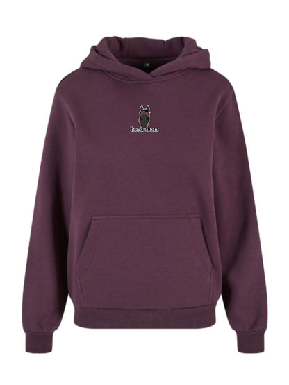 Cozy Bluza dla Koniary - Horse Mom Oversize - Plum Purple