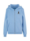 Cozy Rozpinana Bluza dla Koniary - Horse Mom Oversize - Powder Blue