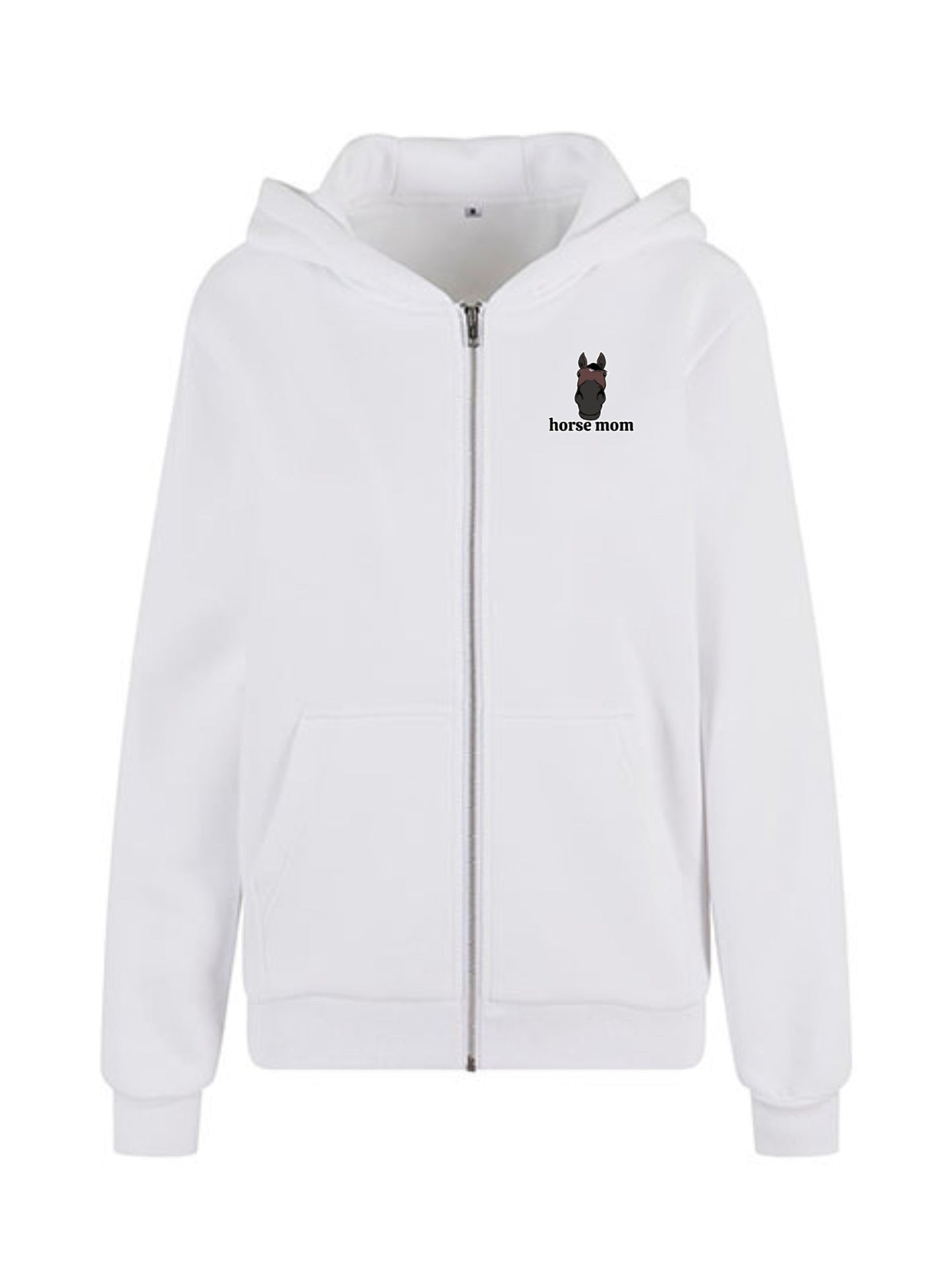 Cozy Rozpinana Bluza dla Koniary - Horse Mom Oversize - White