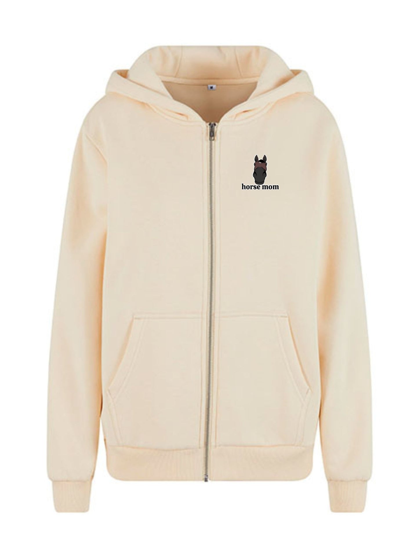 Cozy Rozpinana Bluza dla Koniary - Horse Mom Oversize - White Sand