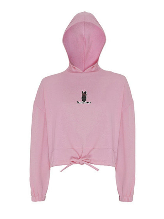 Cozy Bluza ze Ściągaczem - Horse Mom - Light Pink