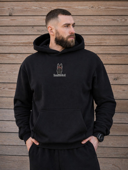 Cozy Bluza dla Koniarza - Horse Dad Oversize - Black