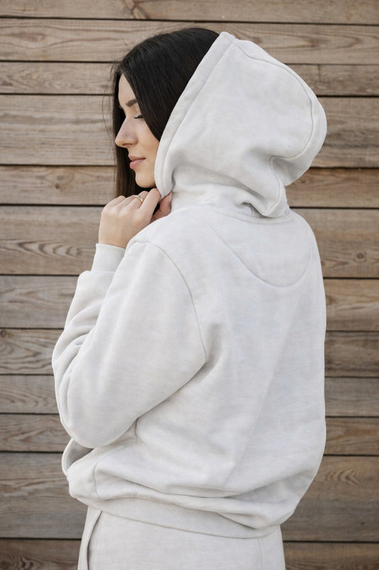 Cozy Bluza dla Koniary - Horse Mom Oversize - Light Asphalt