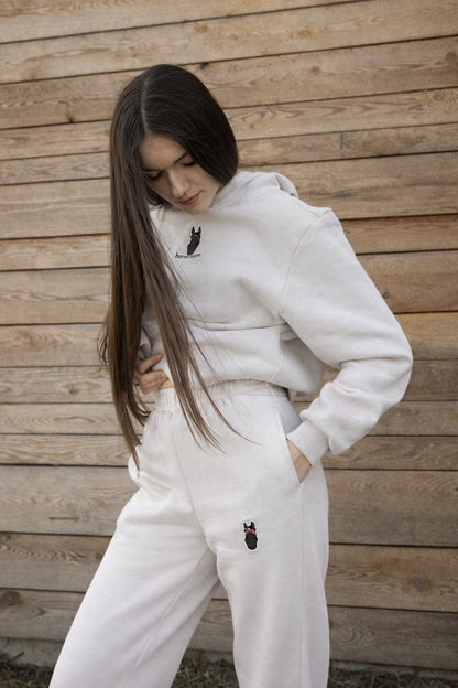 Cozy Spodnie Dresowe dla Koniary - Horse Mom - Light Asphalt