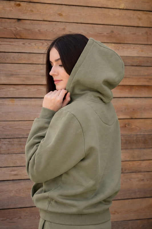 Cozy Bluza dla Koniary - Horse Mom Oversize - Pale Olive