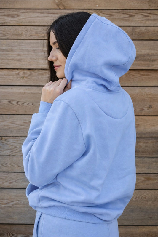 Cozy Bluza dla Koniary - Horse Mom Oversize - Powder Blue