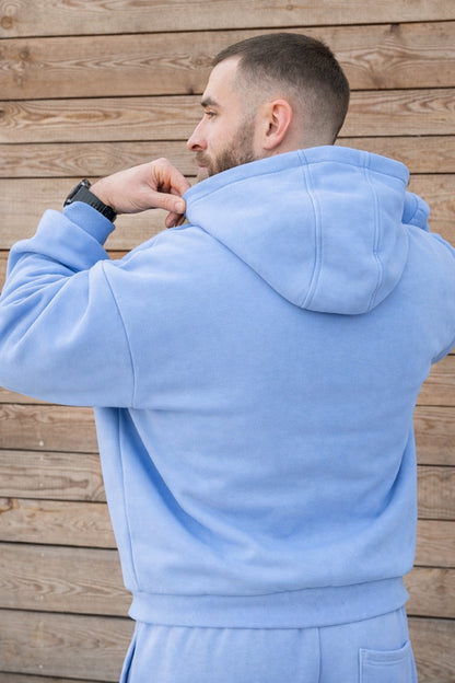 Cozy Bluza dla Koniarza - Horse Dad Oversize - Powder Blue
