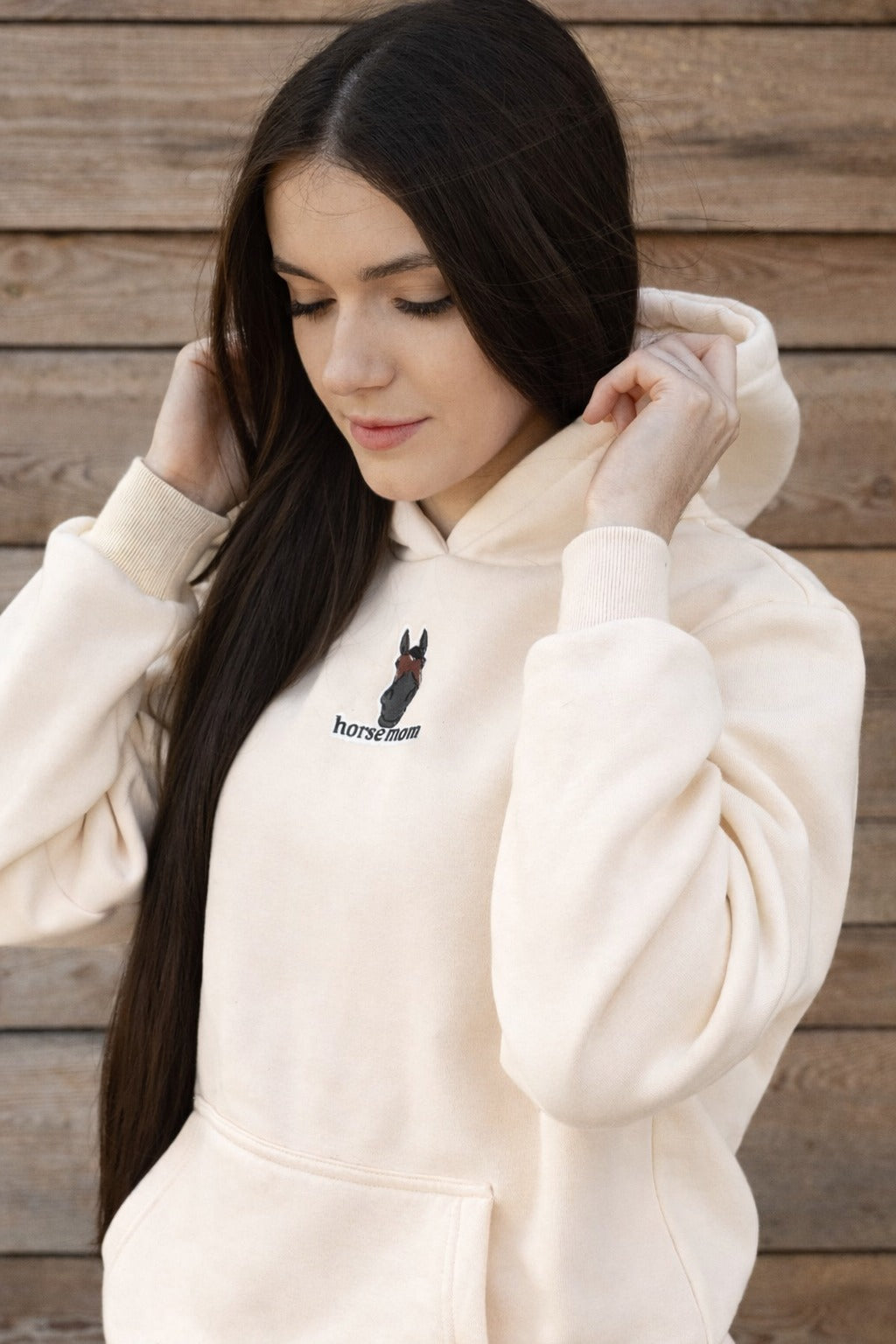 Cozy Bluza dla Koniary - Horse Mom Oversize - White Sand