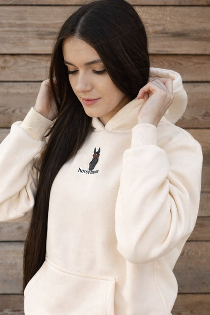 Cozy Bluza dla Koniary - Horse Mom Oversize - White Sand