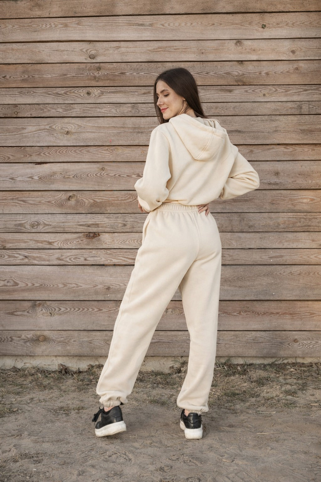 Cozy Spodnie Dresowe dla Koniary - Horse Mom - White Sand