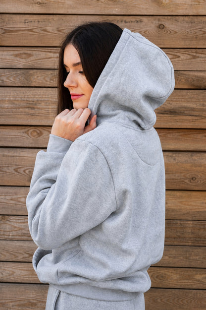 Cozy Bluza dla Koniary - Horse Mom Oversize - Heather Grey