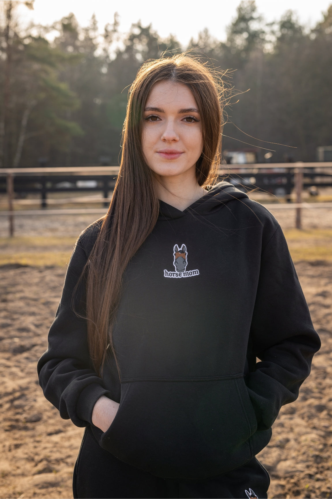 Cozy Bluza dla Koniary - Horse Mom Oversize - Black